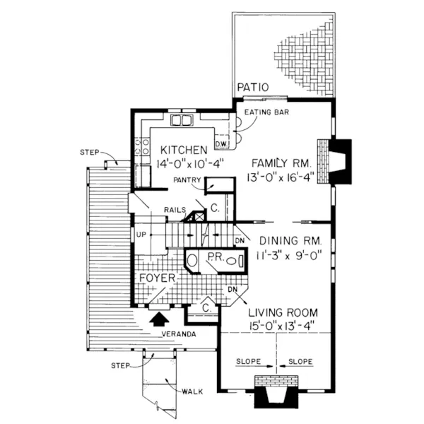 Farmhouse Plan First Floor - Kenworth Farmhouse 038D-0456 - Search House Plans and More