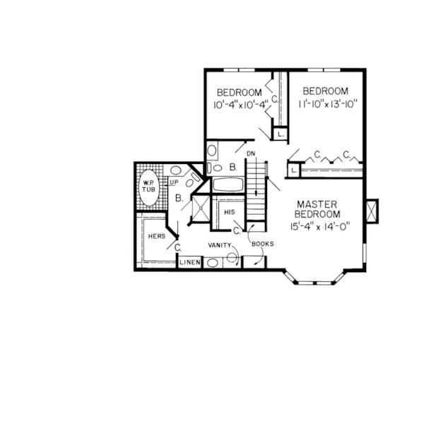 Country House Plan Second Floor - Weatherstone Country Home 038D-0457 - Shop House Plans and More