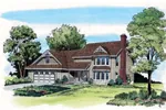 Gingerbread Trim Adds To This Country Home Plan