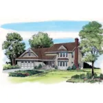 Gingerbread Trim Adds To This Country Home Plan