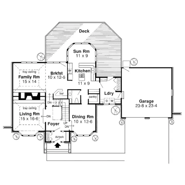 European House Plan First Floor - Milano European Tudor Design 038D-0458 - Shop House Plans and More