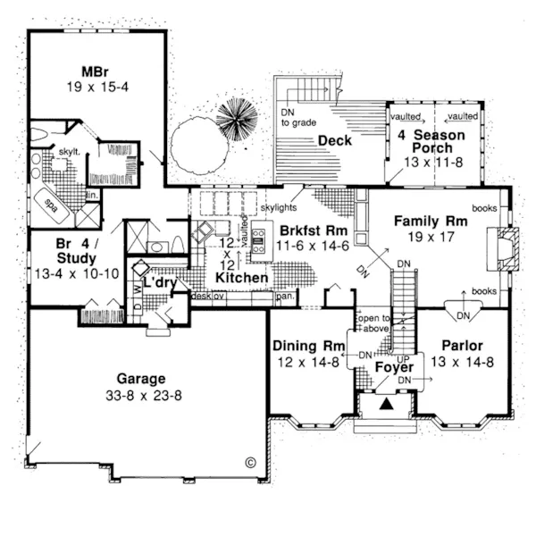 European House Plan First Floor - Ayla European Home 038D-0461 - Search House Plans and More