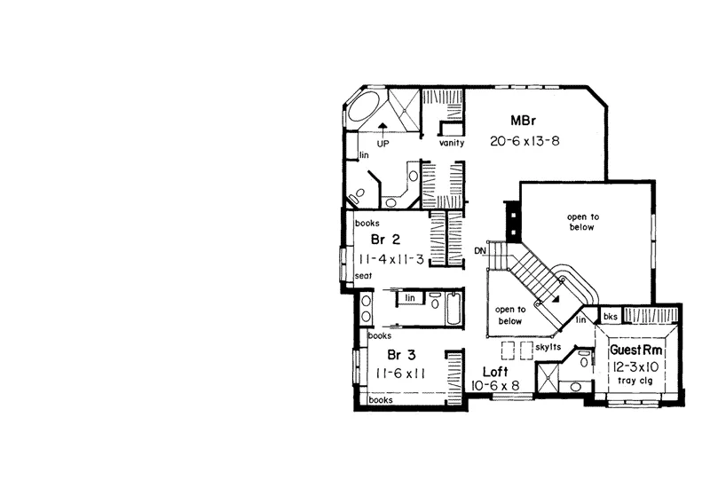 European House Plan Second Floor - Oakmoor European Home 038D-0462 - Shop House Plans and More