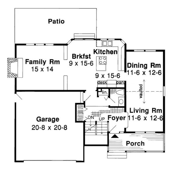 Country House Plan First Floor - Mitchell Terrace Country Home 038D-0467 - Shop House Plans and More