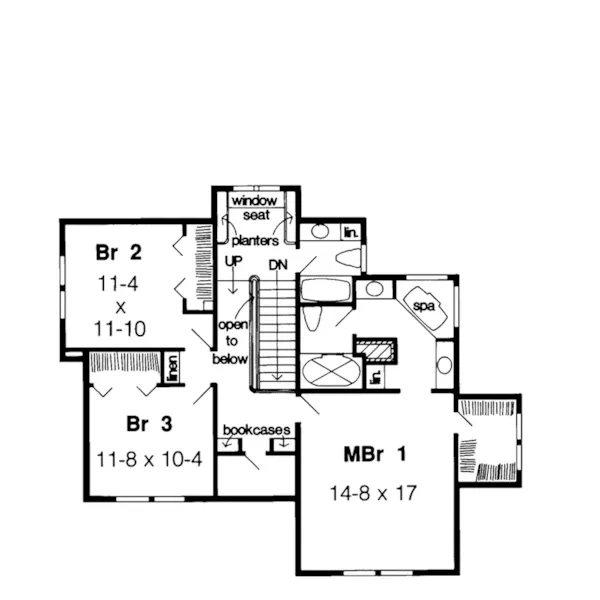 Country House Plan Second Floor - Wixom Tudor Home 038D-0469 - Shop House Plans and More