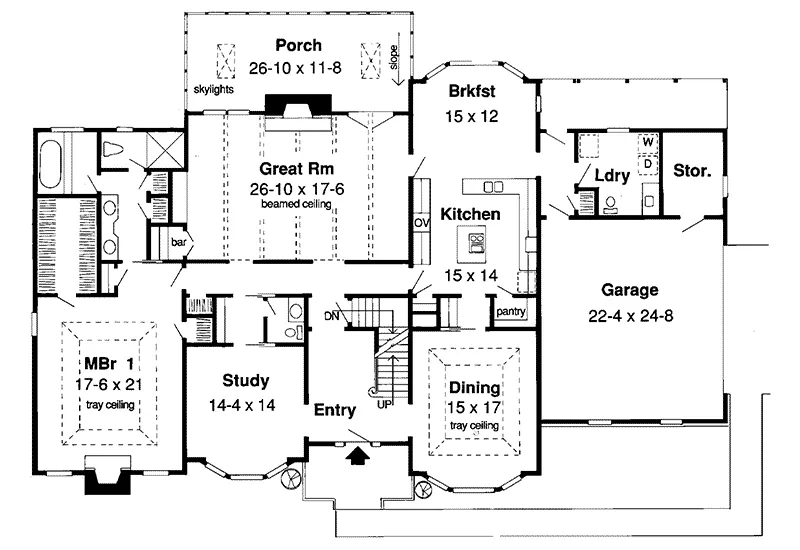 Luxury House Plan First Floor - Cardello European Tudor Home 038D-0470 - Search House Plans and More