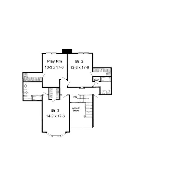 European House Plan Second Floor - Cardello European Tudor Home 038D-0470 - Search House Plans and More