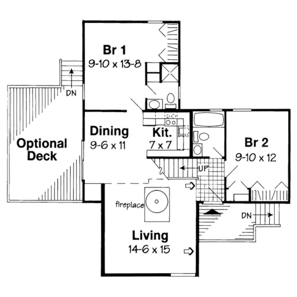 Vacation House Plan First Floor - Half Moon Modern Mountain Home 038D-0476 - Search House Plans and More