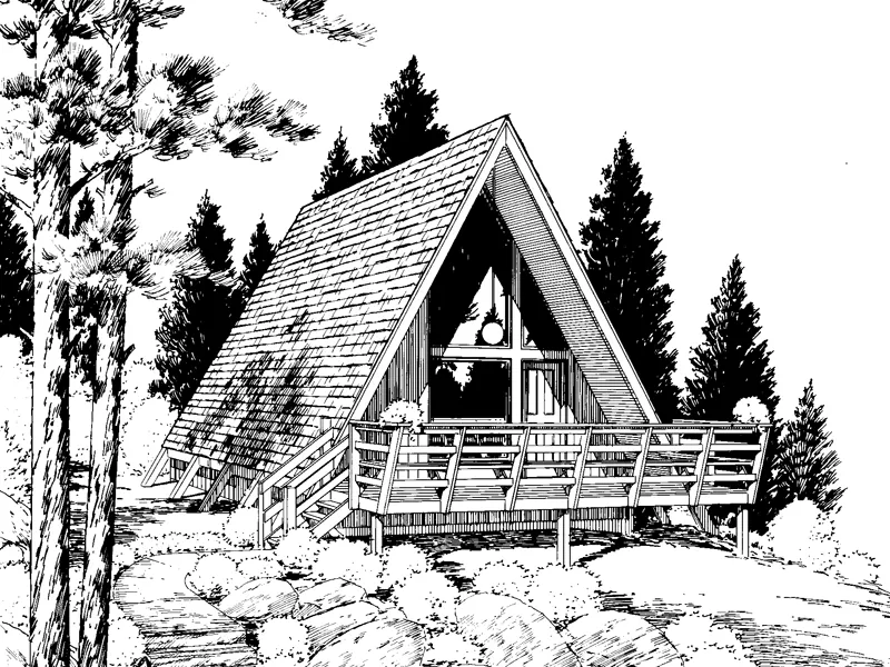 Steep A-Frame Design Meant For Mountainous Cabin Life