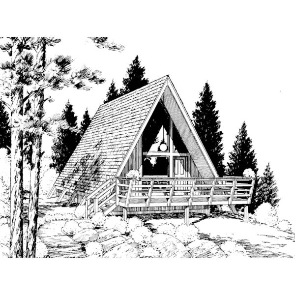 Steep A-Frame Design Meant For Mountainous Cabin Life