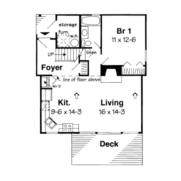 Cabin & Cottage House Plan First Floor - Esterbrook Modern Cabin Home 038D-0481 - Search House Plans and More