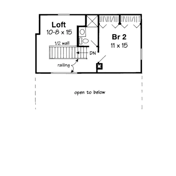 Cabin & Cottage House Plan Second Floor - Esterbrook Modern Cabin Home 038D-0481 - Search House Plans and More