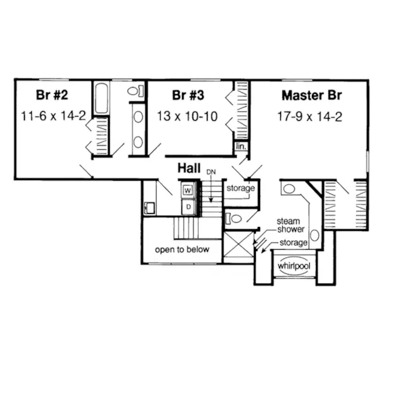 Traditional House Plan Second Floor - Richard Traditional Home 038D-0483 - Shop House Plans and More