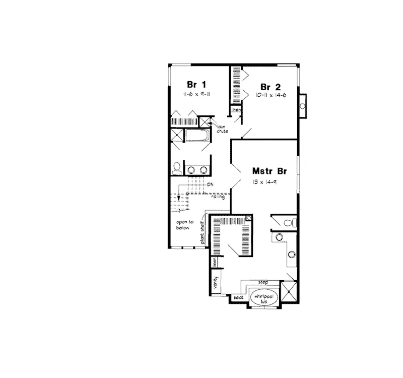 Traditional House Plan Second Floor - Levana Manor Traditional Home 038D-0489 - Shop House Plans and More