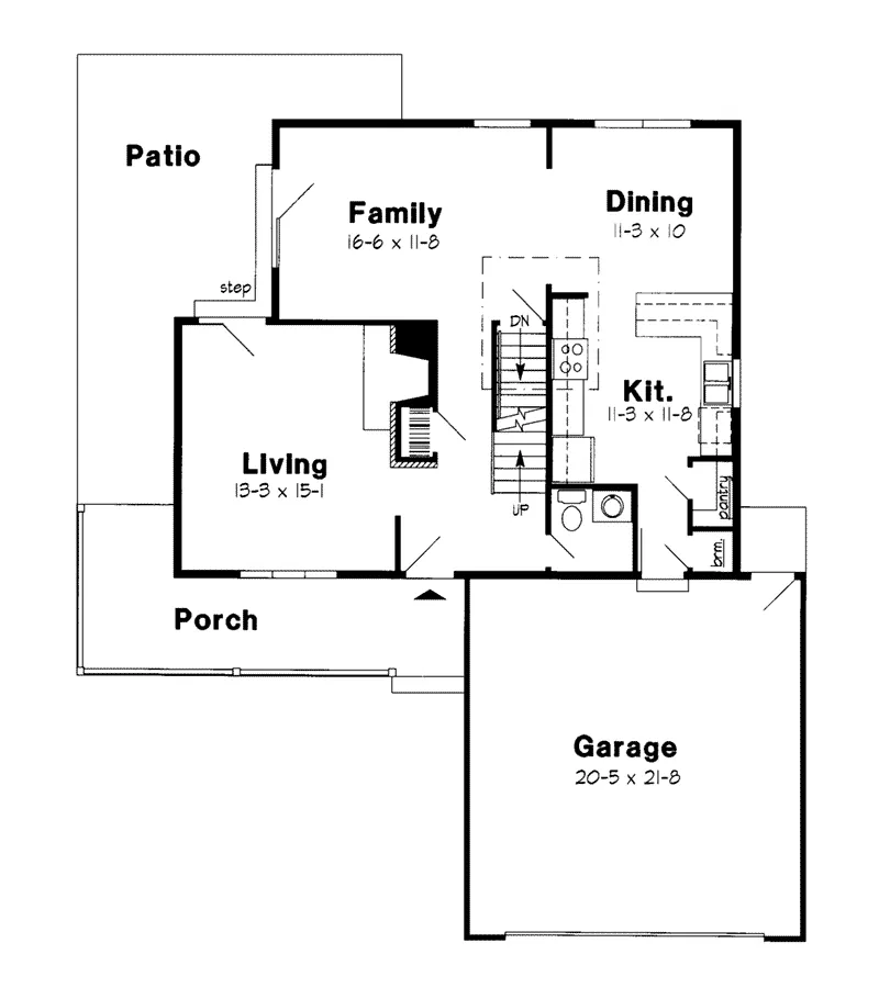 Southern House Plan First Floor - Norwood Park Southern Home 038D-0490 - Shop House Plans and More