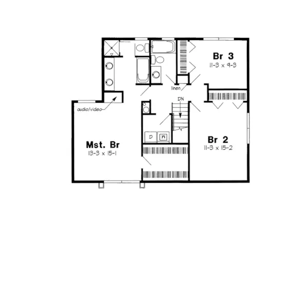 Country House Plan Second Floor - Norwood Park Southern Home 038D-0490 - Shop House Plans and More