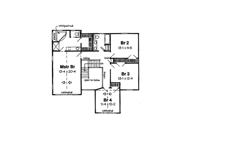 Country House Plan Second Floor - Newburg Way Country Farmhouse 038D-0492 - Shop House Plans and More