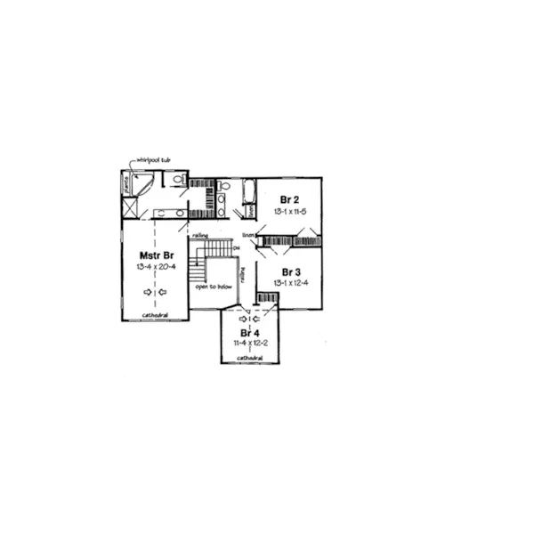 Country House Plan Second Floor - Newburg Way Country Farmhouse 038D-0492 - Shop House Plans and More