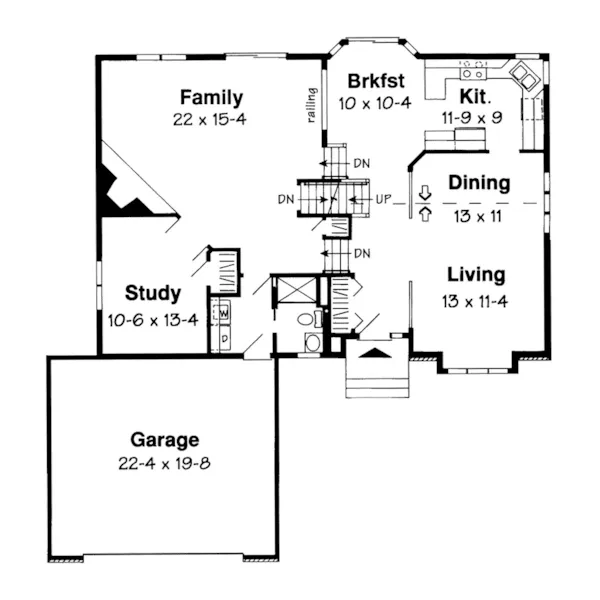 Traditional House Plan First Floor - Viscount Traditional Home 038D-0496 - Shop House Plans and More