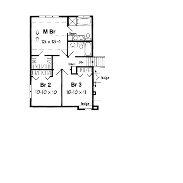 Traditional House Plan Second Floor - Viscount Traditional Home 038D-0496 - Shop House Plans and More