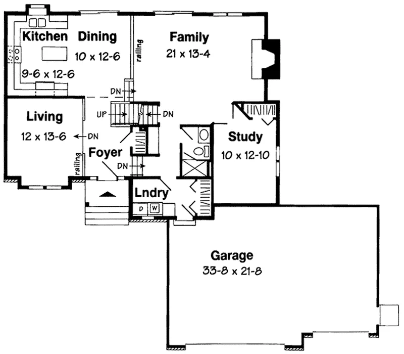 Traditional House Plan First Floor - Maureen Contemporary Home 038D-0497 - Shop House Plans and More
