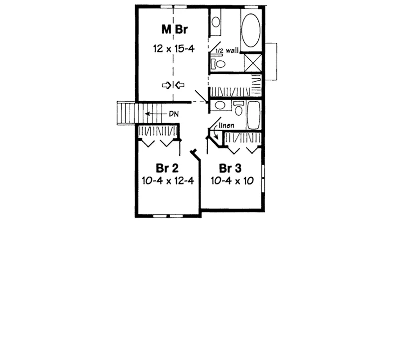 Traditional House Plan Second Floor - Maureen Contemporary Home 038D-0497 - Shop House Plans and More