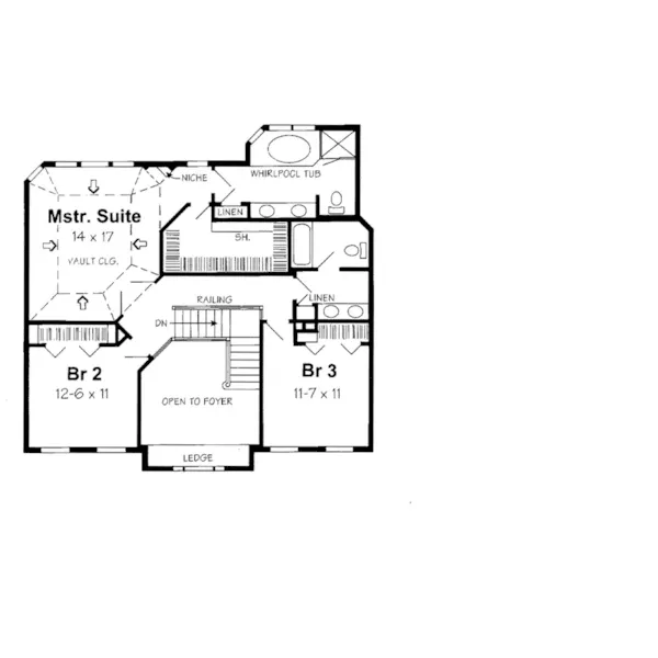 Luxury House Plan Second Floor - Wedgestone Georgian Home 038D-0502 - Shop House Plans and More