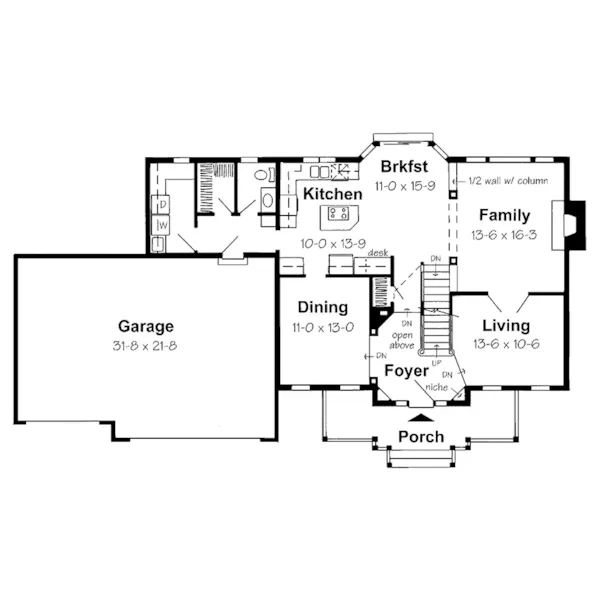 Country House Plan First Floor - Cumberland Landing Country Home 038D-0503 - Search House Plans and More