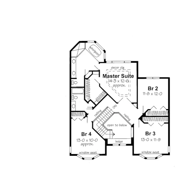 Traditional House Plan Second Floor - Holly Spring Country Home 038D-0506 - Search House Plans and More