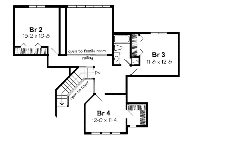 Traditional House Plan Second Floor - Leadale Traditional Home 038D-0508 - Shop House Plans and More
