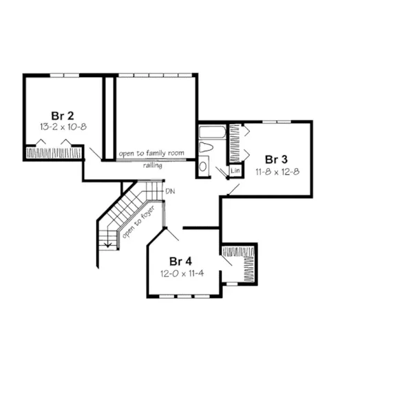 Traditional House Plan Second Floor - Leadale Traditional Home 038D-0508 - Shop House Plans and More