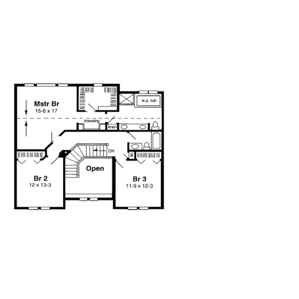 Neoclassical House Plan Second Floor - Albertville Neoclassic Home 038D-0510 - Search House Plans and More