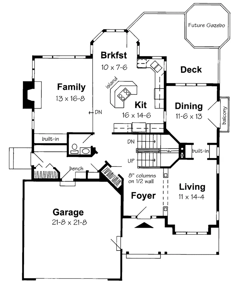 Traditional House Plan First Floor - Juston European Home 038D-0513 - Search House Plans and More