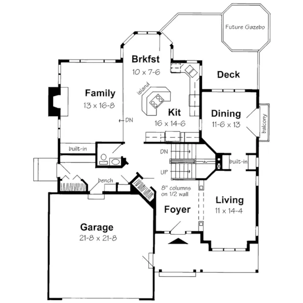 Traditional House Plan First Floor - Juston European Home 038D-0513 - Search House Plans and More