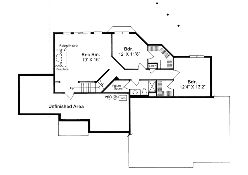 European House Plan Lower Level Floor - Kidbrooke Traditional Home 038D-0519 - Search House Plans and More
