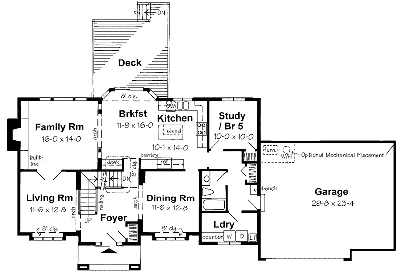 Country French House Plan First Floor - Cabanne Manor Traditional Home 038D-0520 - Search House Plans and More