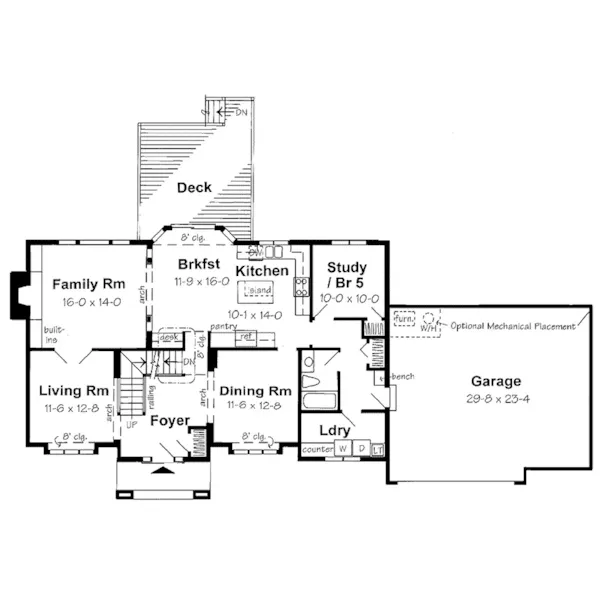 Country French House Plan First Floor - Cabanne Manor Traditional Home 038D-0520 - Search House Plans and More