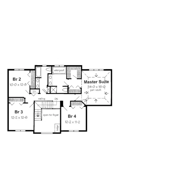 Country French House Plan Second Floor - Cabanne Manor Traditional Home 038D-0520 - Search House Plans and More