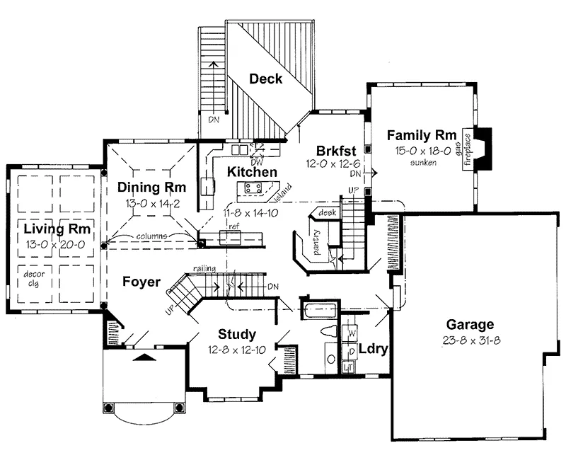 Luxury House Plan First Floor - Wimbourne European Style Home 038D-0522 - Shop House Plans and More