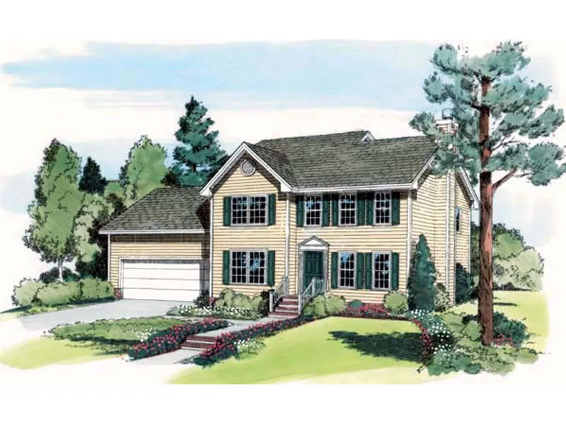 Traditional Colonial Home Plan