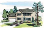 Traditional Colonial Home Plan
