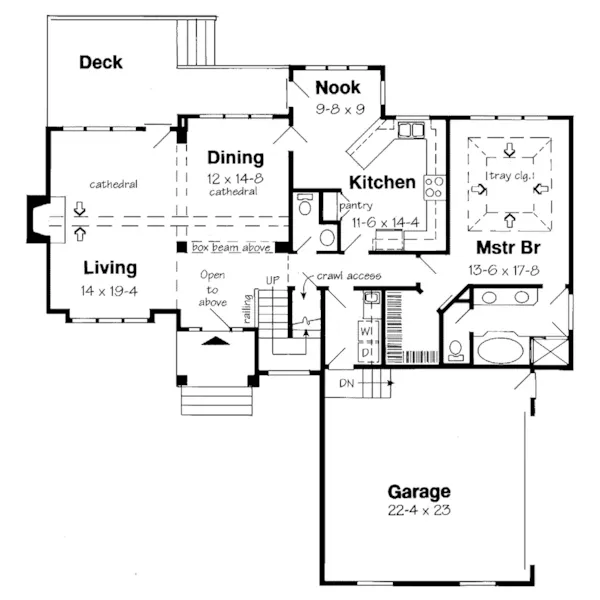 Greek Revival House Plan First Floor - Hollyshire Contemporary Home 038D-0524 - Search House Plans and More