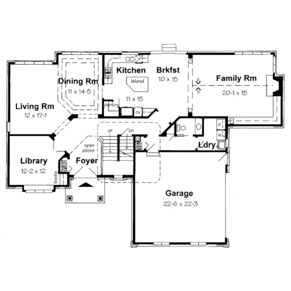 Georgian House Plan First Floor - Fairridge Traditional Home 038D-0526 - Search House Plans and More