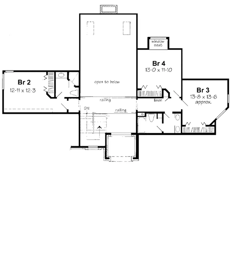 Prairie House Plan Second Floor - Elliot Manor Luxury Home 038D-0527 - Search House Plans and More