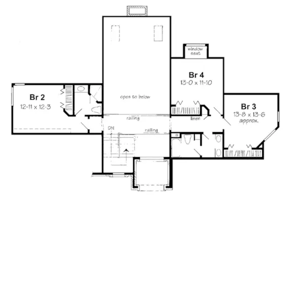 Prairie House Plan Second Floor - Elliot Manor Luxury Home 038D-0527 - Search House Plans and More