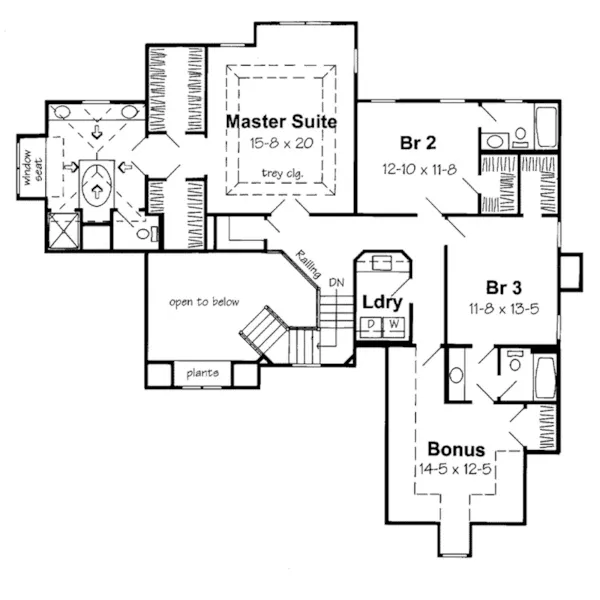 European House Plan Second Floor - Pretoria European Home 038D-0530 - Shop House Plans and More