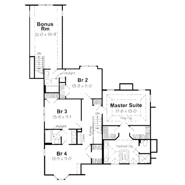 European House Plan Second Floor - Ludlow Manor European Home 038D-0531 - Shop House Plans and More