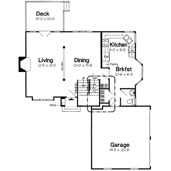 Traditional House Plan First Floor - Adalusia Traditional Home 038D-0532 - Search House Plans and More