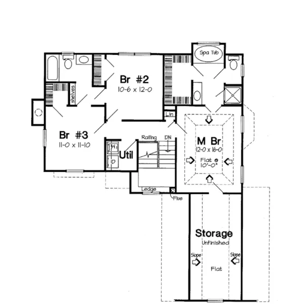 Traditional House Plan Second Floor - Adalusia Traditional Home 038D-0532 - Search House Plans and More