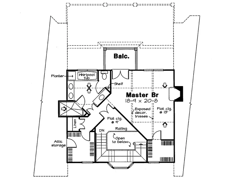 Colonial House Plan Second Floor - Amalie Neoclassical Home 038D-0535 - Search House Plans and More